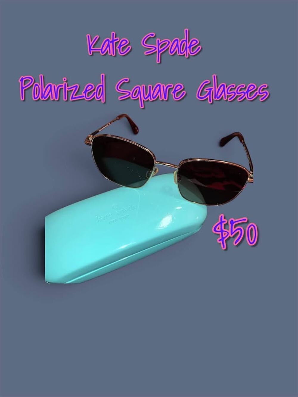 Kate Spade Polarized Square Glasses with box
